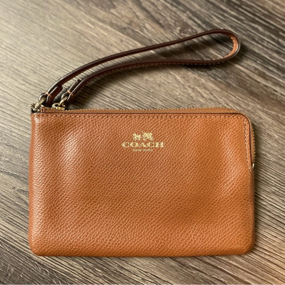 Coach corner zip wristlet